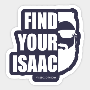 Find Your Isaac! (white) Sticker